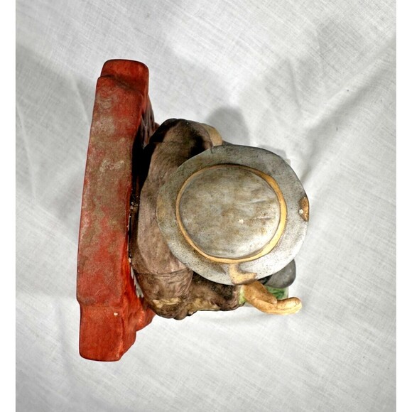 VINTAGE Emmett Kelly Jr Collection - Flambro Sitting Clown Brick Wall Bookend 7" - Picture 6 of 9